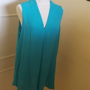 Teal sleeveless top blouse Worthington size xl